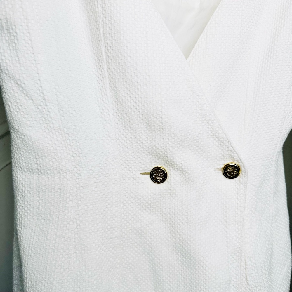 White Sleeveless Bow Mini Dress - Picture 12 of 15